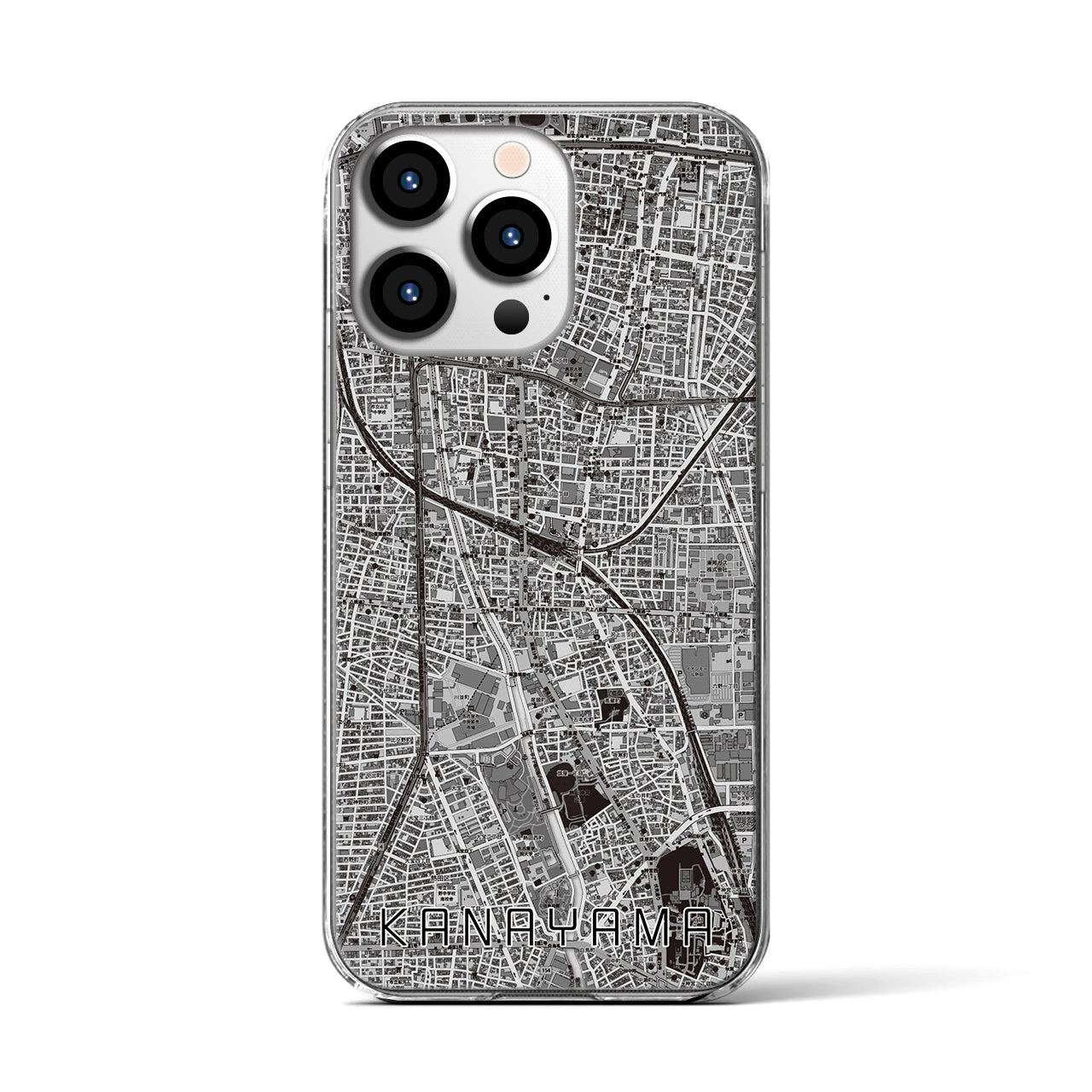 【金山(愛知県)】地図柄iPhoneケース(クリアタイプ)