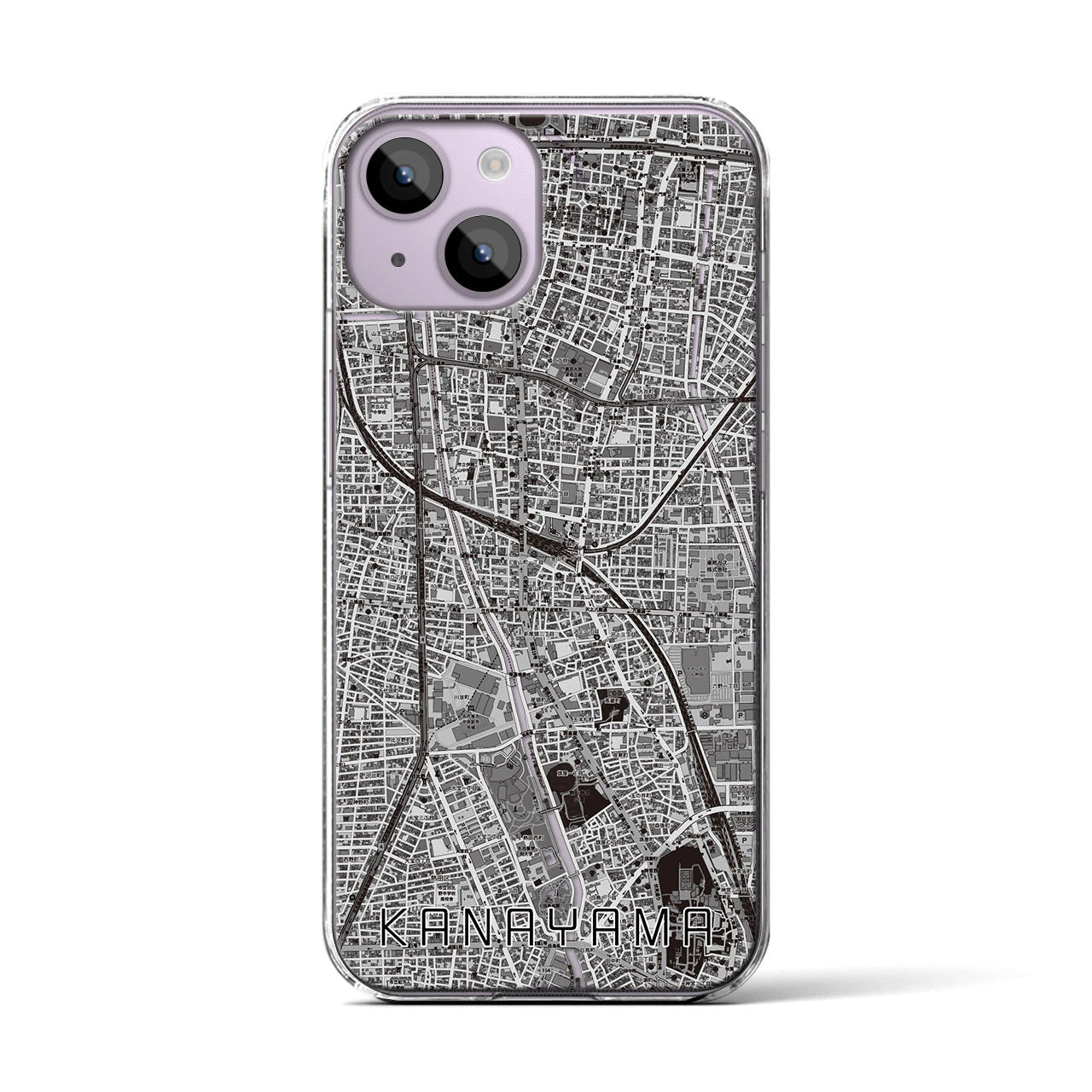 【金山(愛知県)】地図柄iPhoneケース(クリアタイプ)
