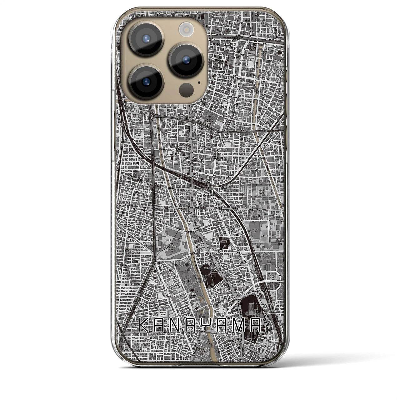 【金山(愛知県)】地図柄iPhoneケース(クリアタイプ)