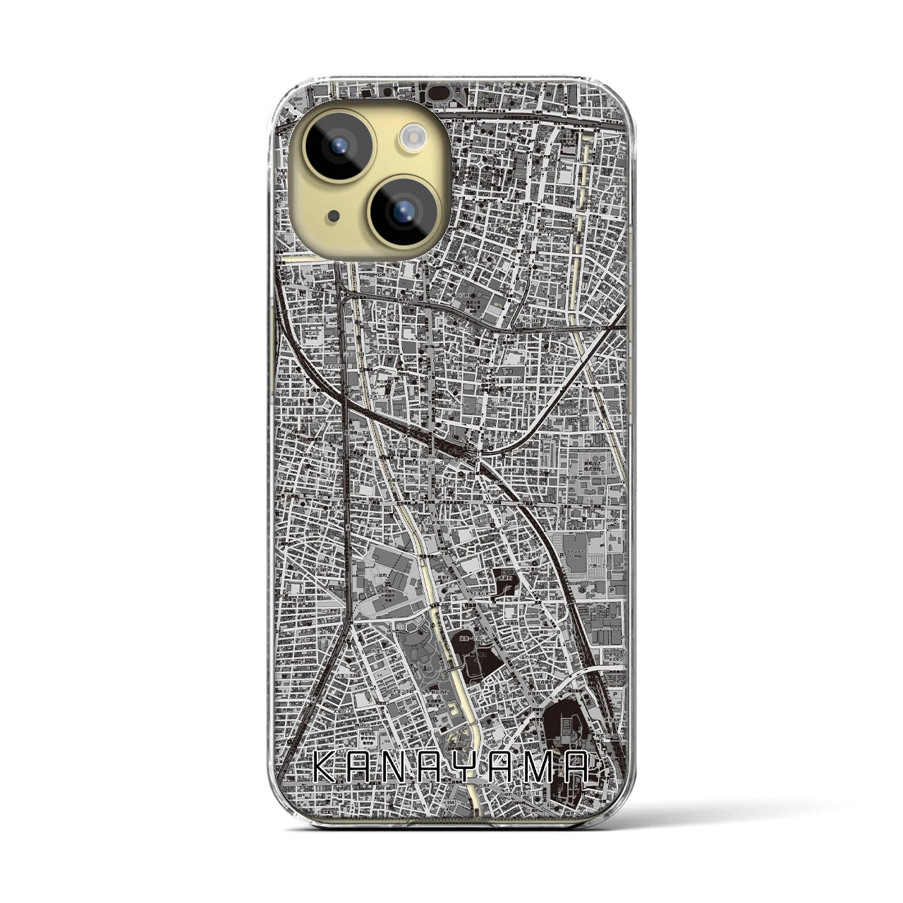 【金山(愛知県)】地図柄iPhoneケース(クリアタイプ)