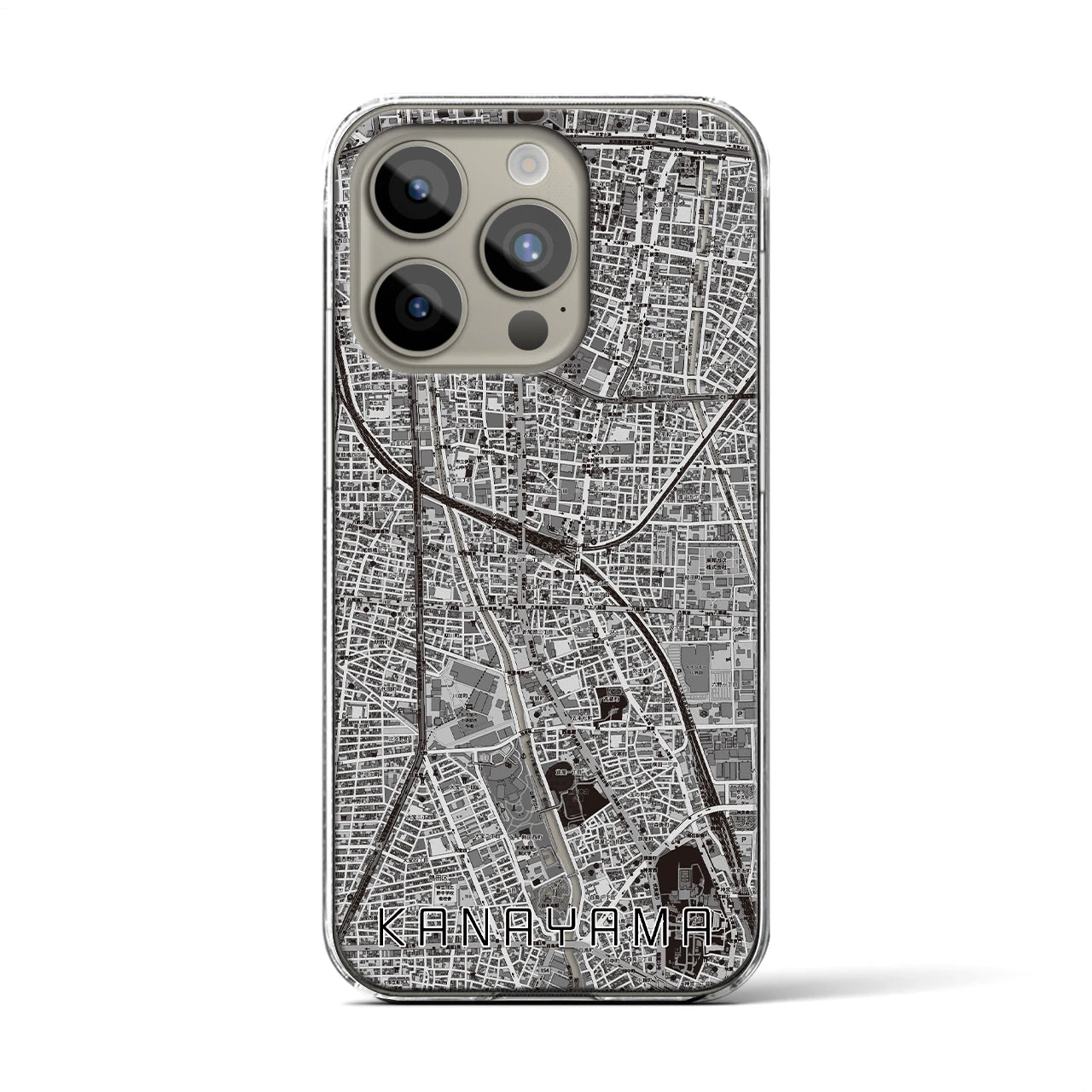 【金山(愛知県)】地図柄iPhoneケース(クリアタイプ)