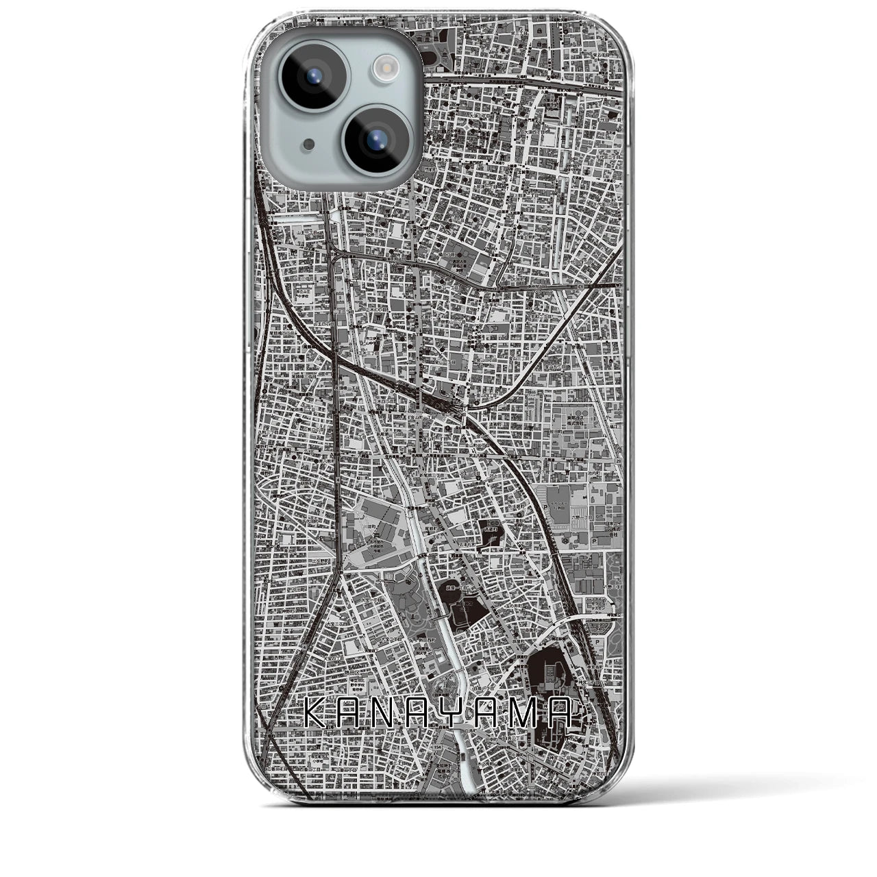 【金山(愛知県)】地図柄iPhoneケース(クリアタイプ)