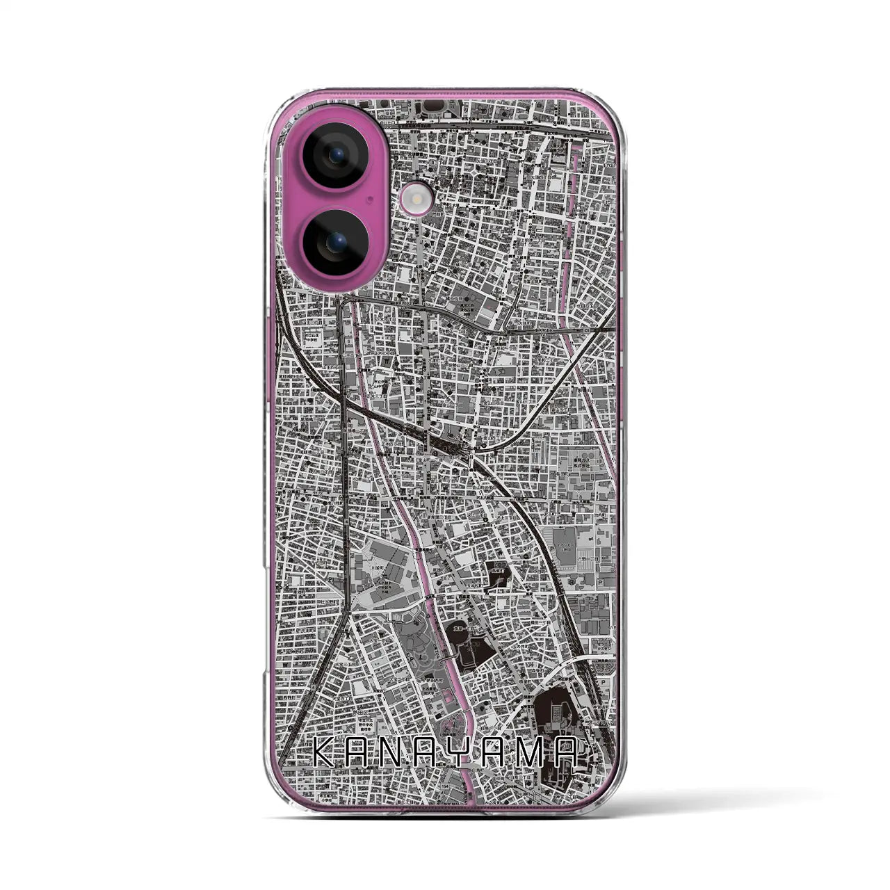 【金山(愛知県)】地図柄iPhoneケース(クリアタイプ)