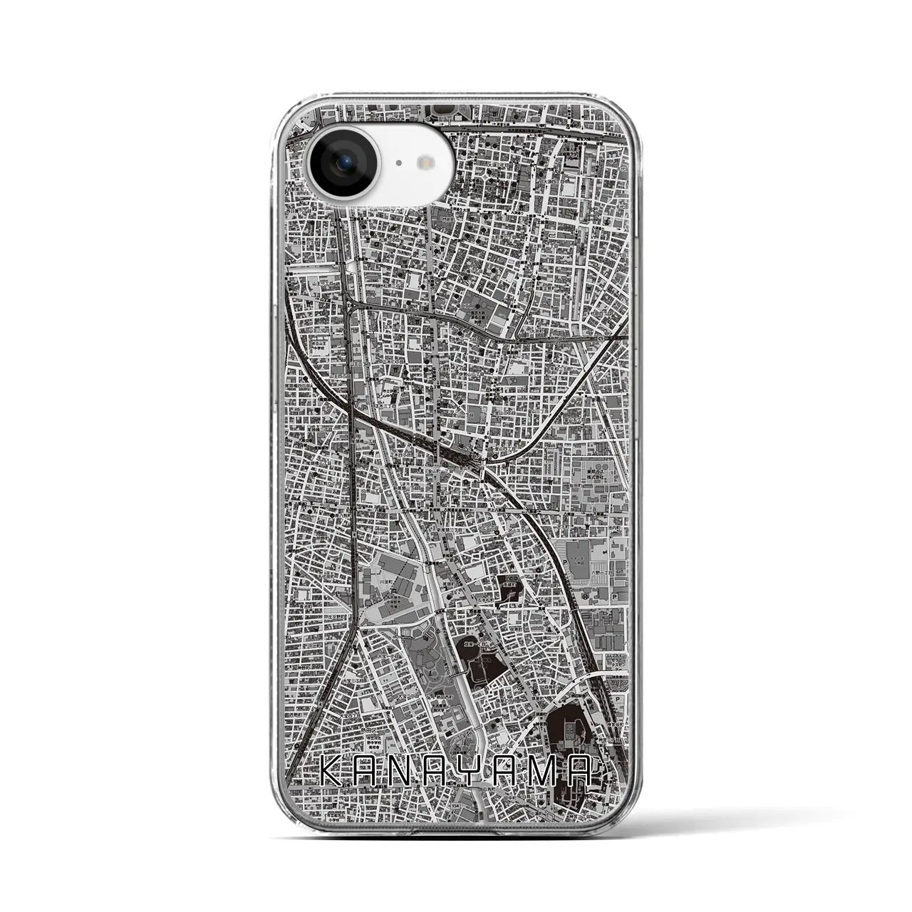 【金山(愛知県)】地図柄iPhoneケース(クリアタイプ)
