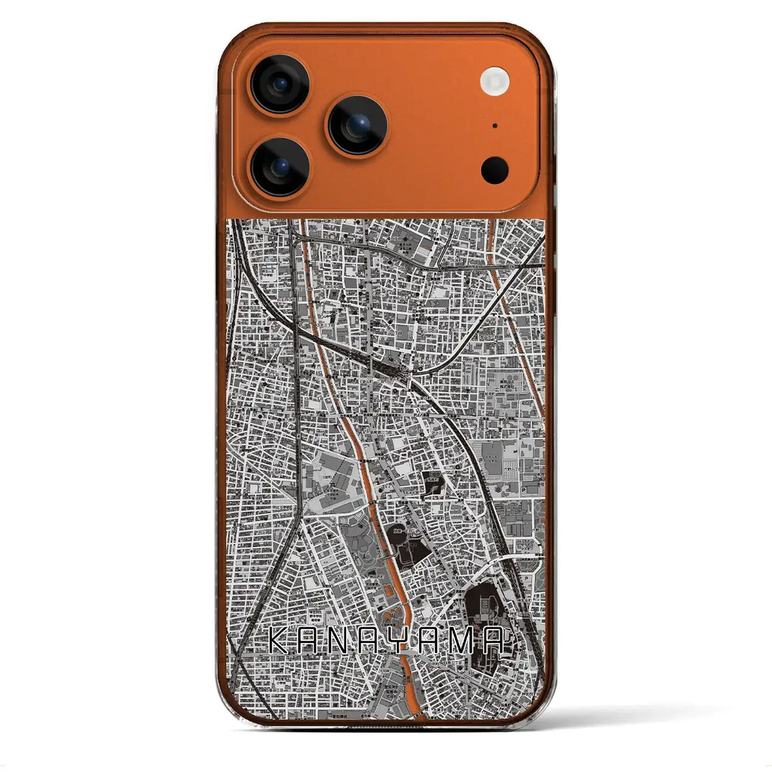 【金山(愛知県)】地図柄iPhoneケース(クリアタイプ)