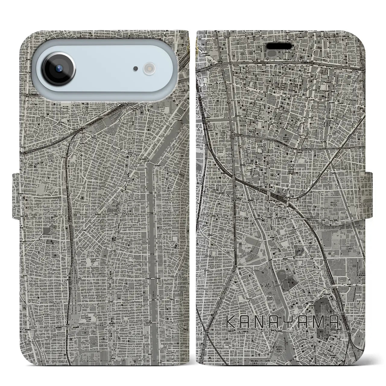 【金山(愛知県)】地図柄iPhoneケース(手帳タイプ)