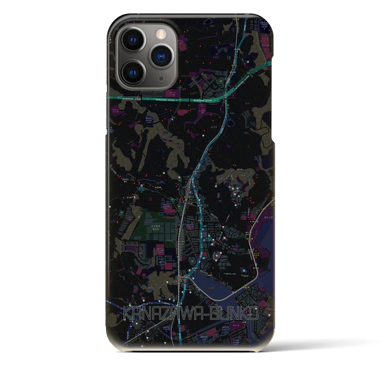 【金沢文庫(神奈川県)】地図柄iPhoneケース(バックカバータイプ)