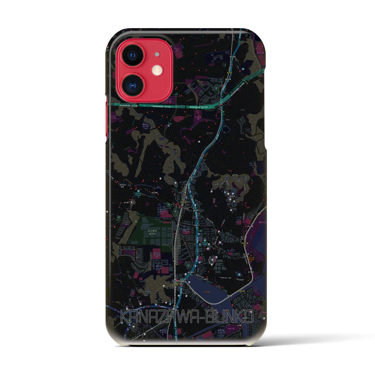 【金沢文庫(神奈川県)】地図柄iPhoneケース(バックカバータイプ)