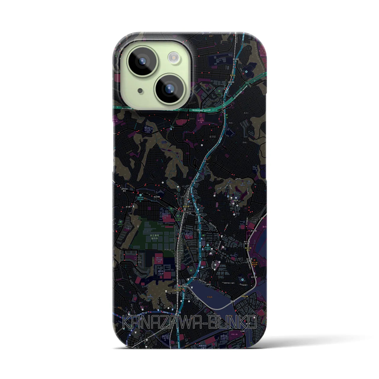 【金沢文庫(神奈川県)】地図柄iPhoneケース(バックカバータイプ)