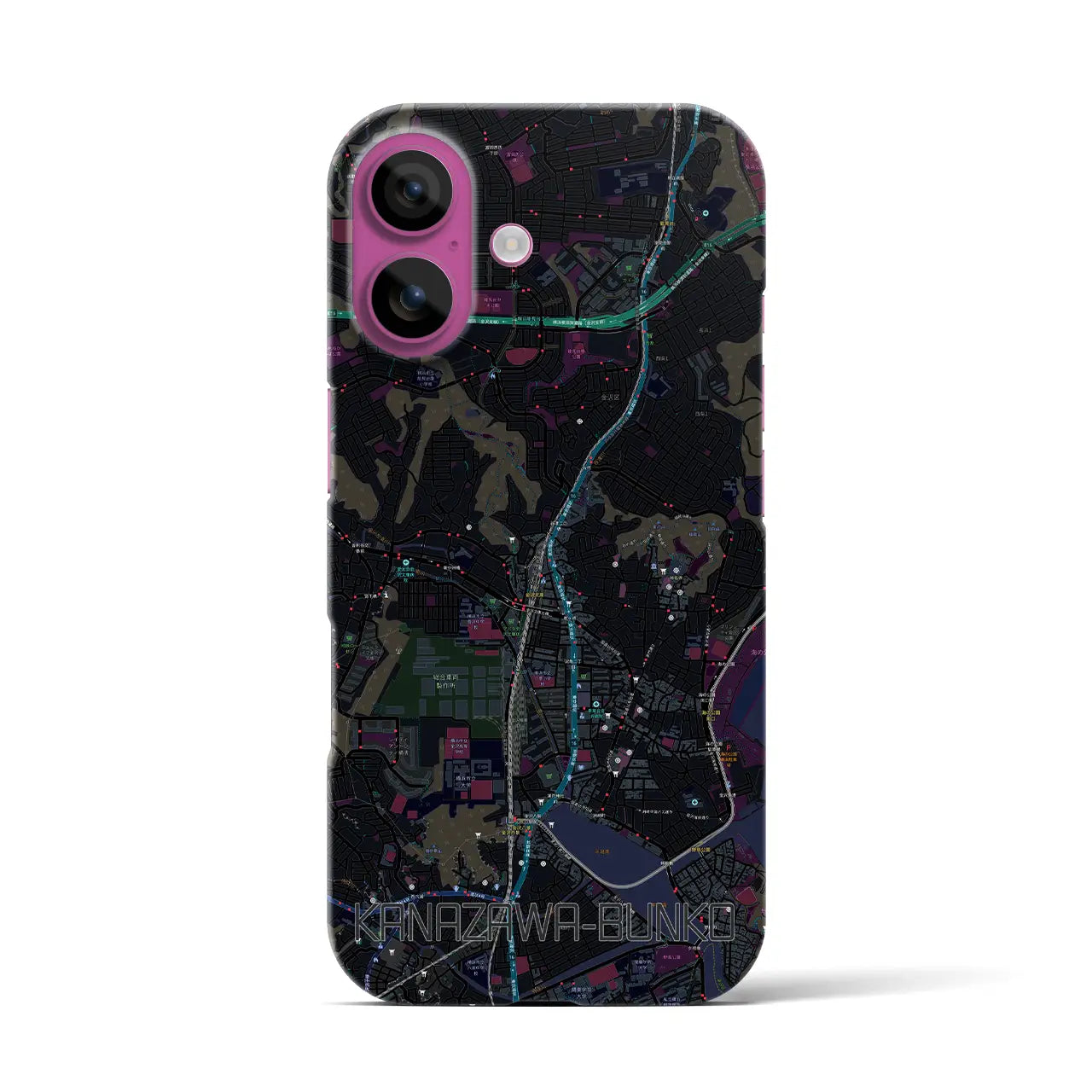 【金沢文庫(神奈川県)】地図柄iPhoneケース(バックカバータイプ)