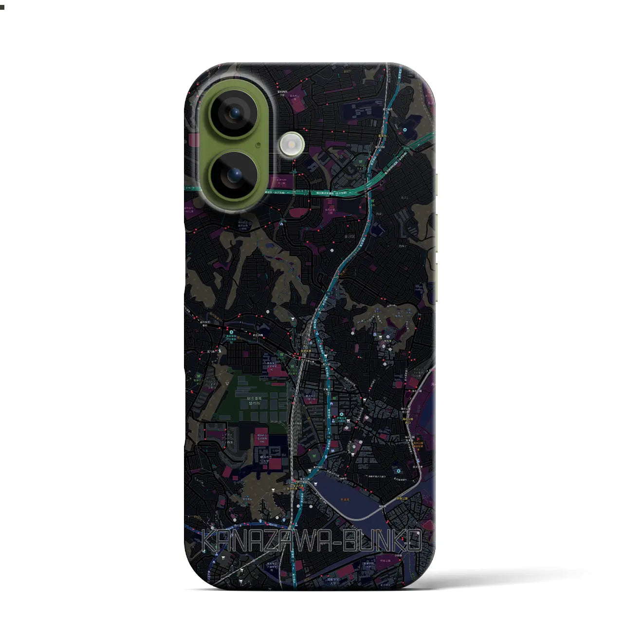 【金沢文庫(神奈川県)】地図柄iPhoneケース(バックカバータイプ)