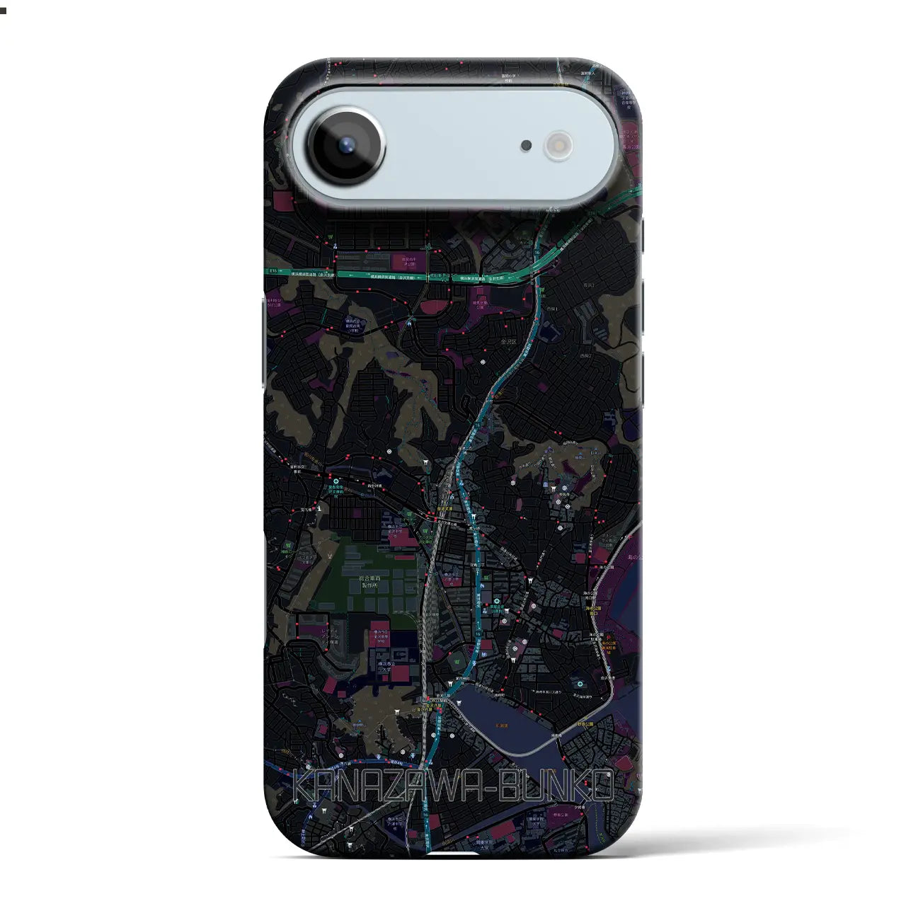 【金沢文庫(神奈川県)】地図柄iPhoneケース(バックカバータイプ)