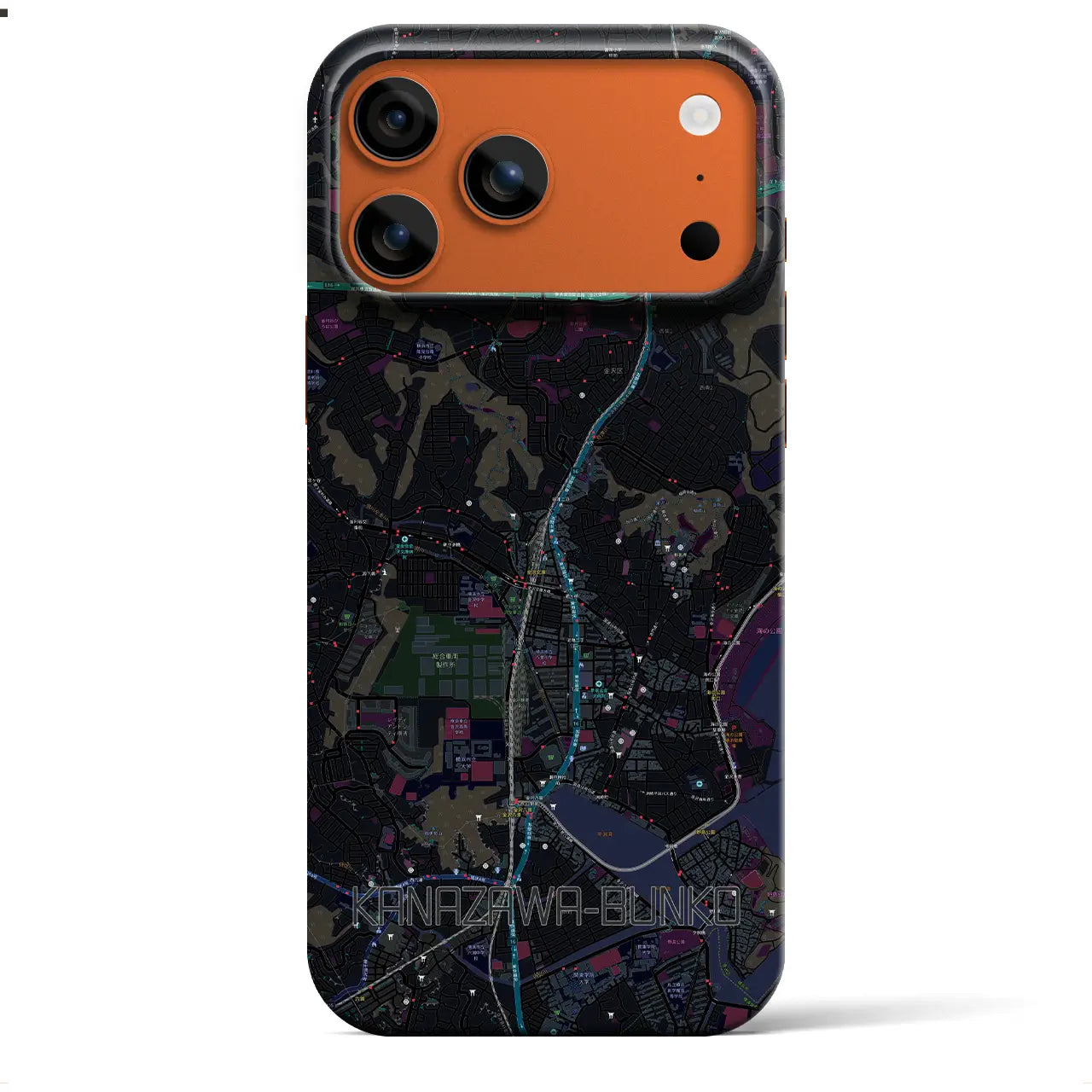 【金沢文庫(神奈川県)】地図柄iPhoneケース(バックカバータイプ)