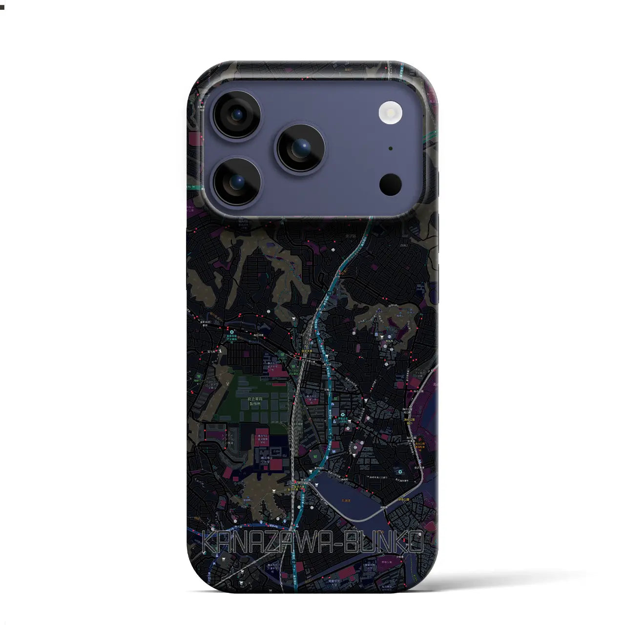 【金沢文庫(神奈川県)】地図柄iPhoneケース(バックカバータイプ)