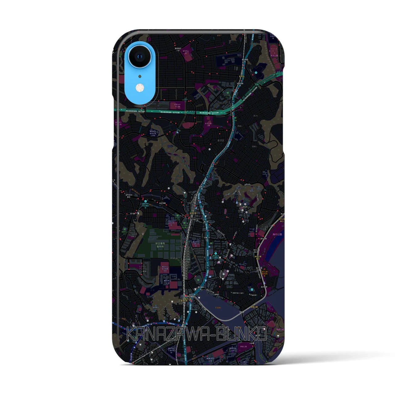 【金沢文庫(神奈川県)】地図柄iPhoneケース(バックカバータイプ)