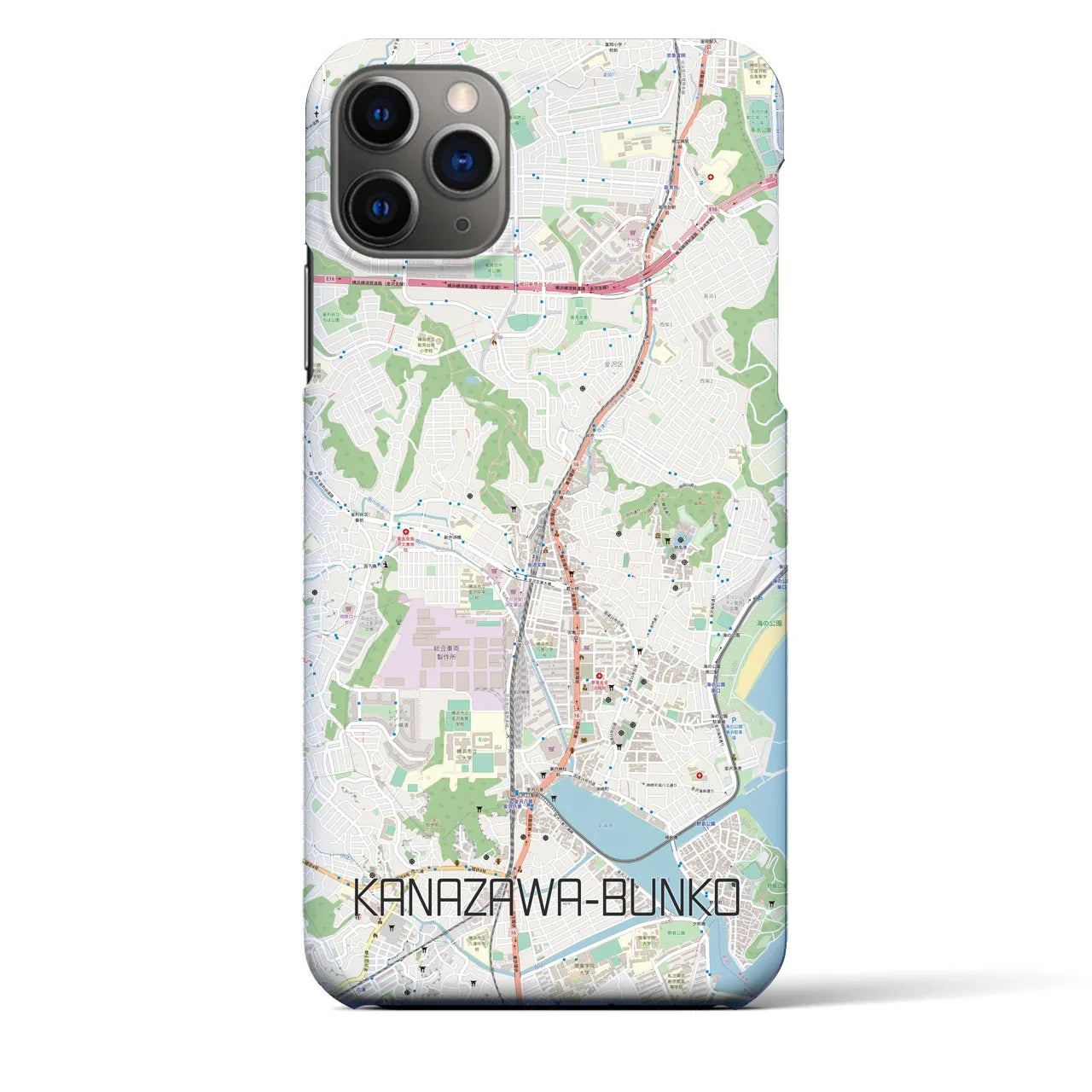 【金沢文庫(神奈川県)】地図柄iPhoneケース(バックカバータイプ)