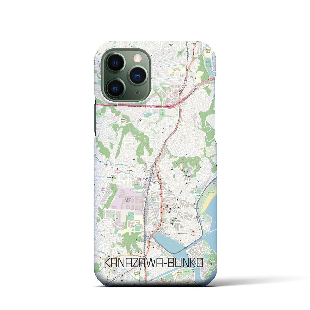 【金沢文庫(神奈川県)】地図柄iPhoneケース(バックカバータイプ)