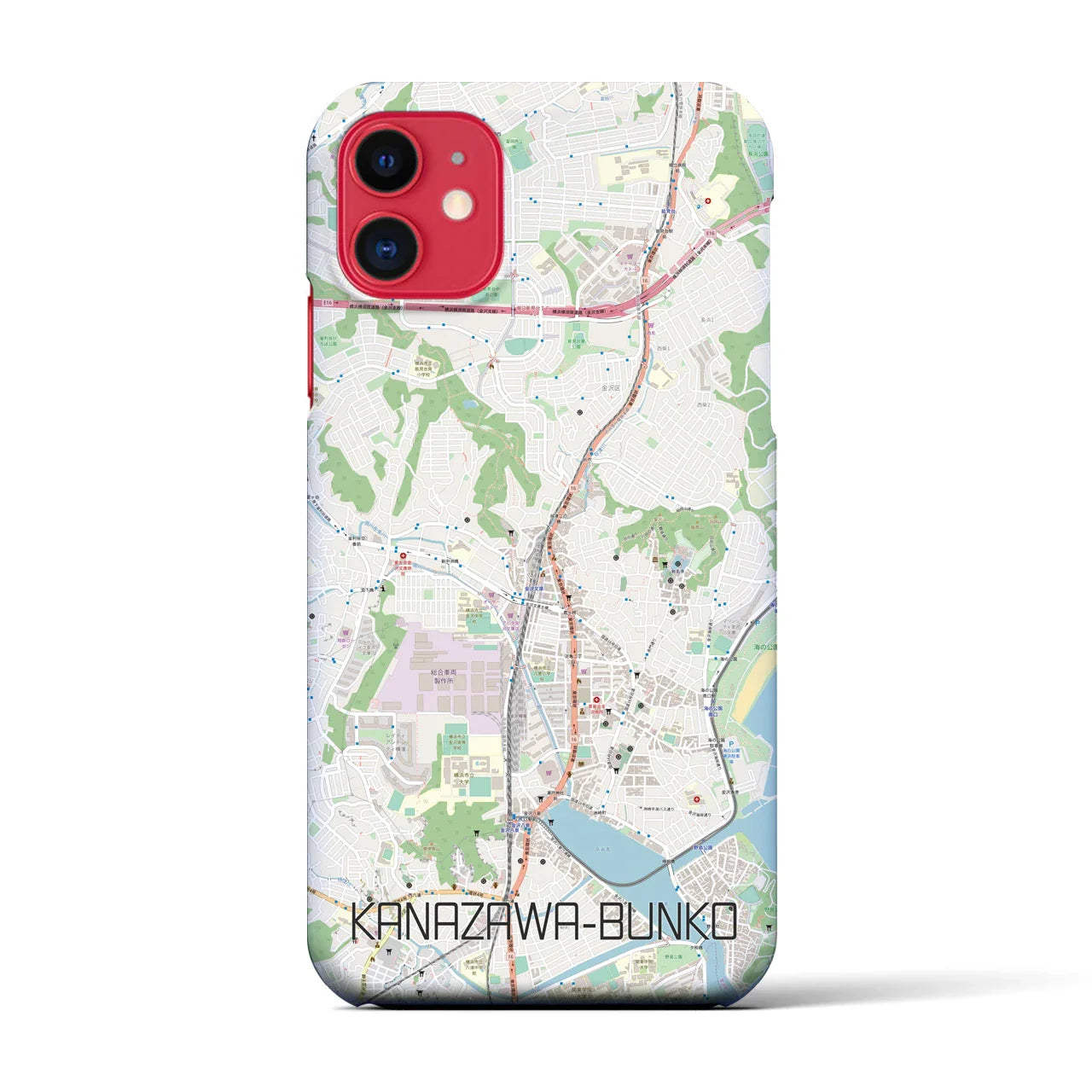 【金沢文庫(神奈川県)】地図柄iPhoneケース(バックカバータイプ)
