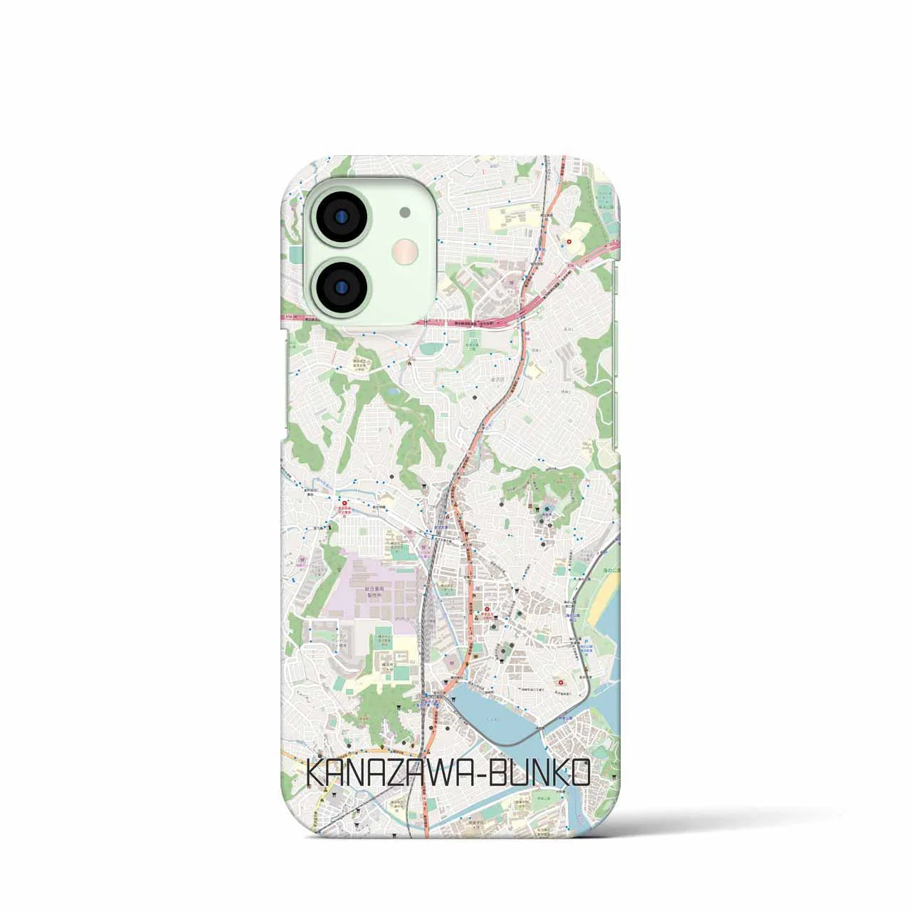 【金沢文庫(神奈川県)】地図柄iPhoneケース(バックカバータイプ)