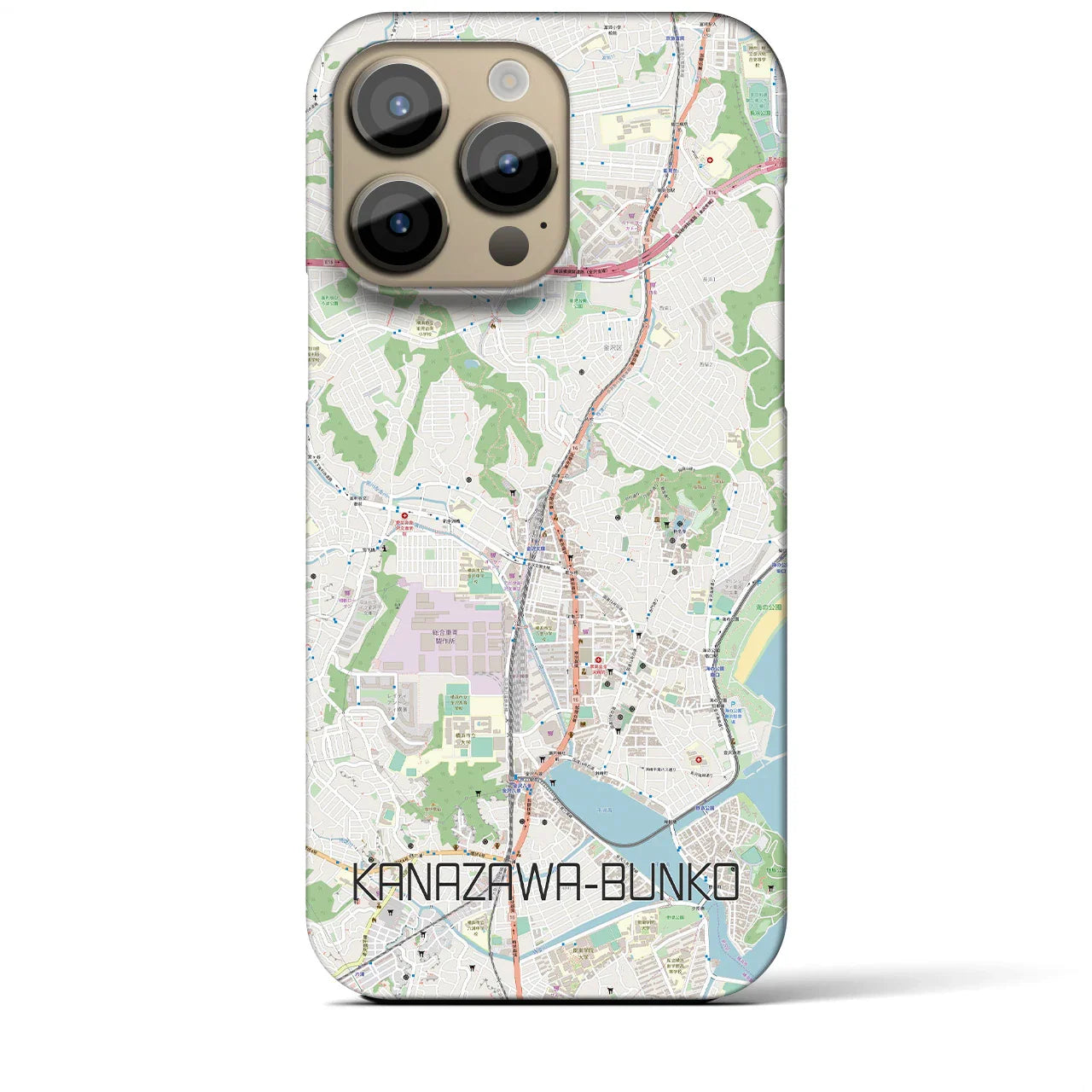 【金沢文庫(神奈川県)】地図柄iPhoneケース(バックカバータイプ)