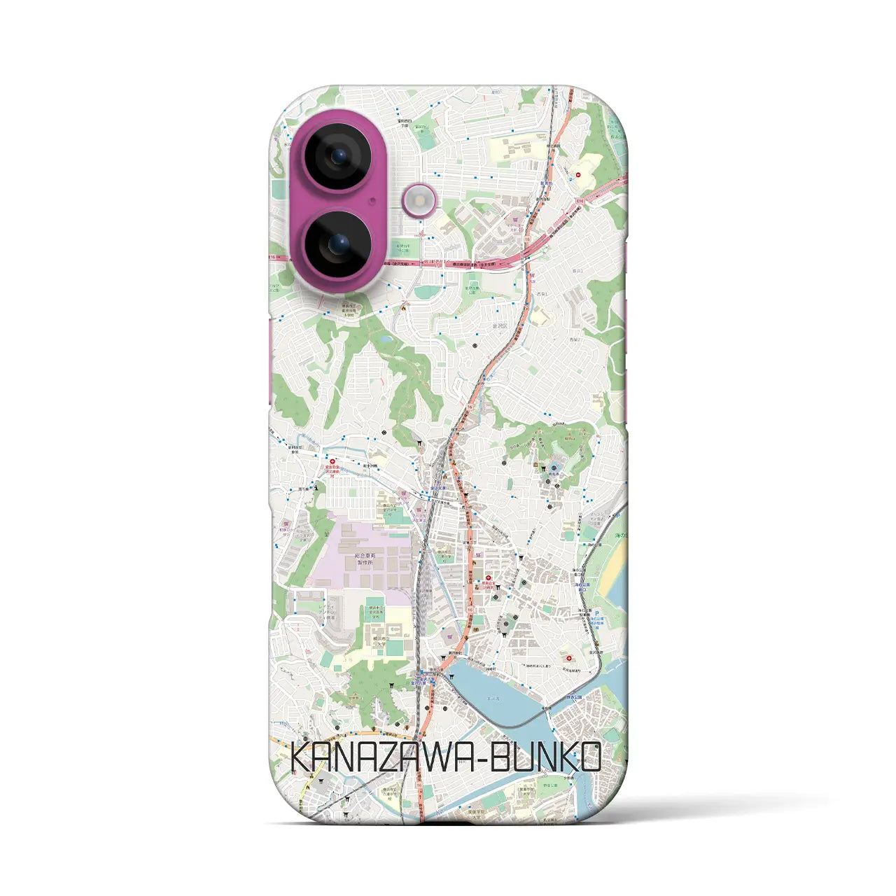 【金沢文庫(神奈川県)】地図柄iPhoneケース(バックカバータイプ)