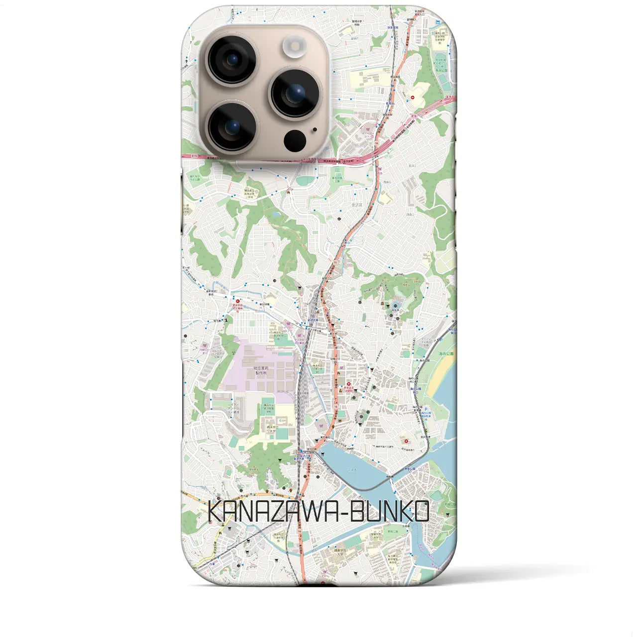 【金沢文庫(神奈川県)】地図柄iPhoneケース(バックカバータイプ)