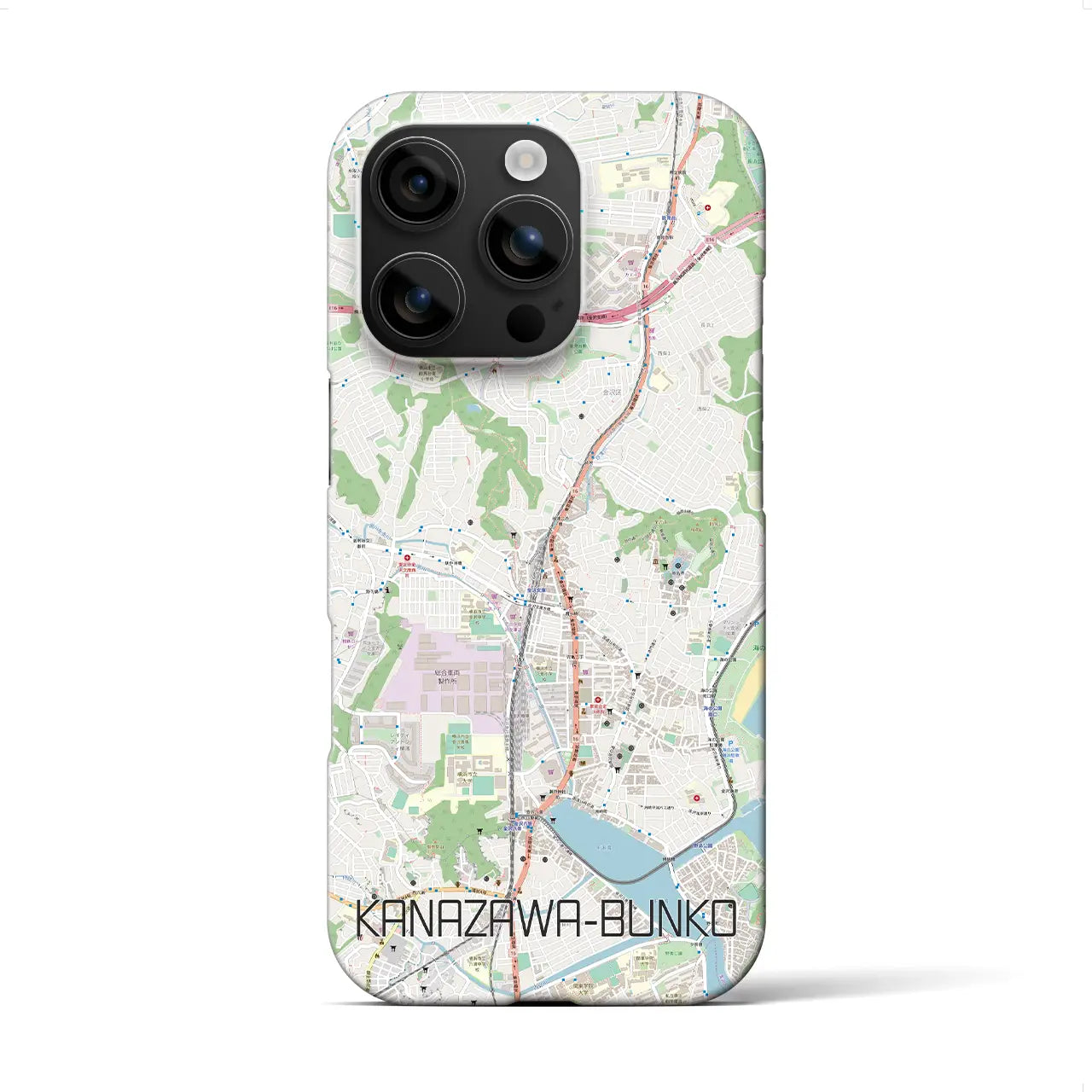 【金沢文庫(神奈川県)】地図柄iPhoneケース(バックカバータイプ)