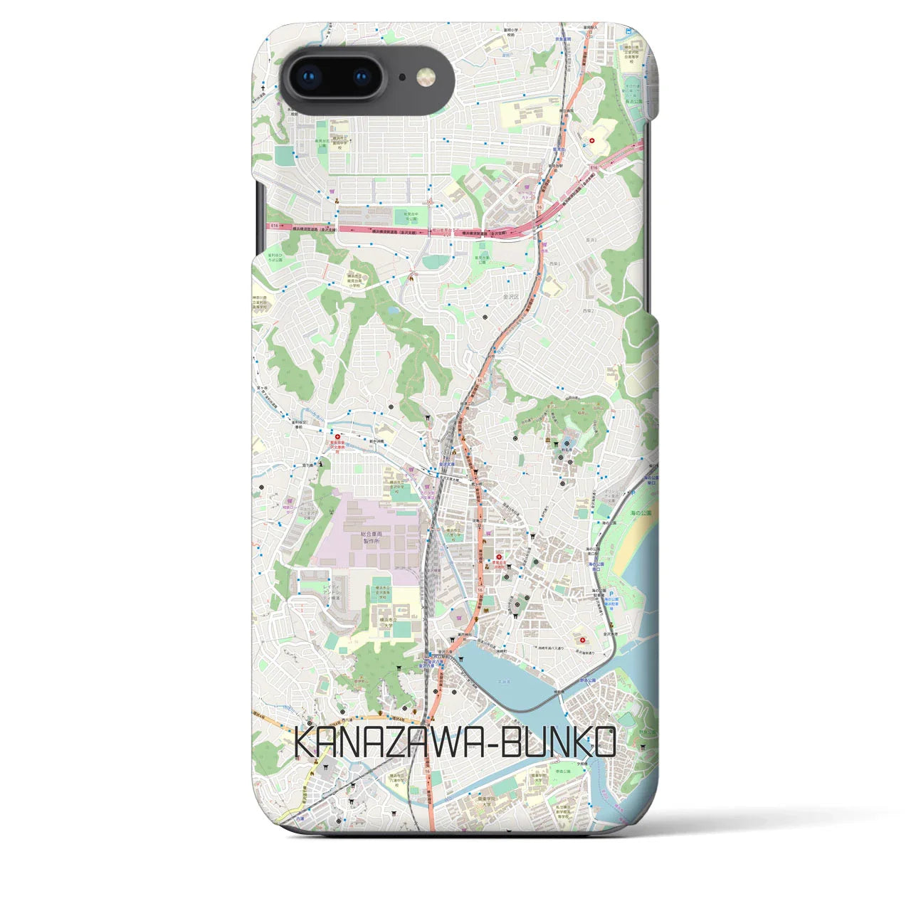 【金沢文庫(神奈川県)】地図柄iPhoneケース(バックカバータイプ)