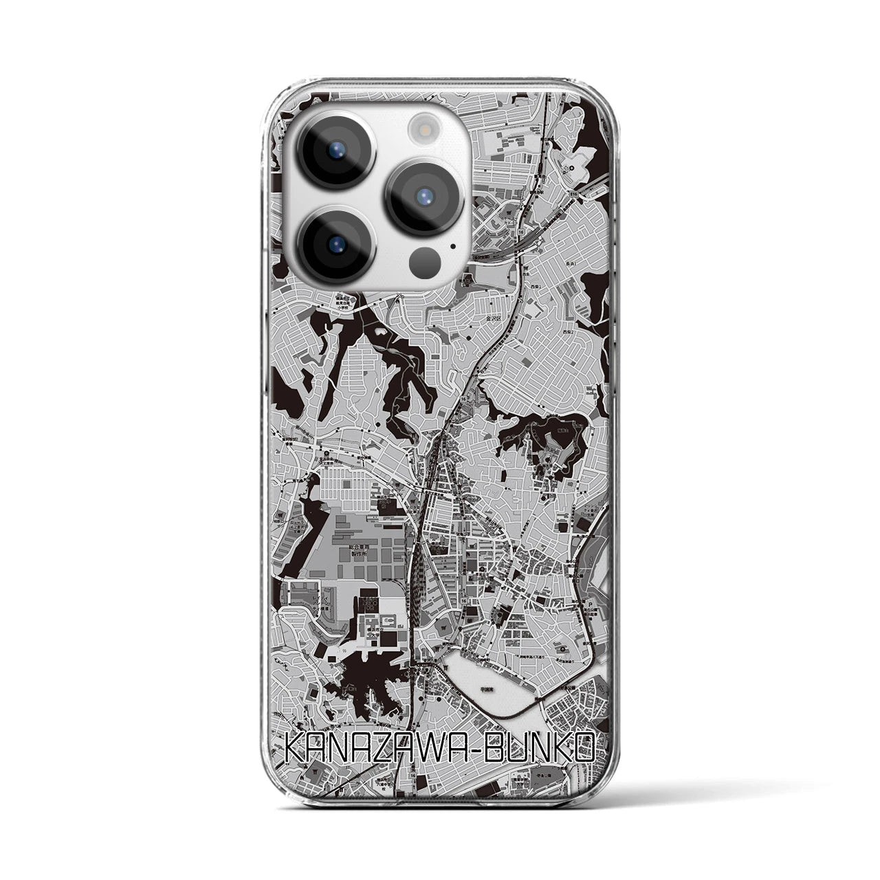 【金沢文庫(神奈川県)】地図柄iPhoneケース(クリアタイプ)