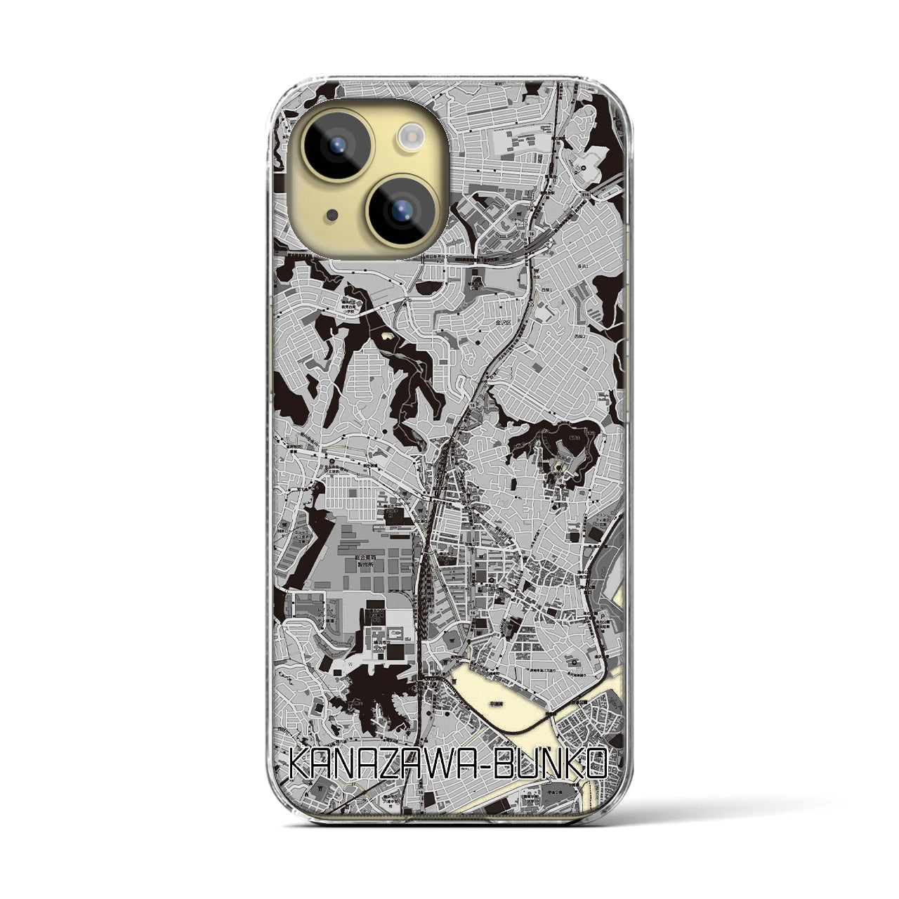 【金沢文庫(神奈川県)】地図柄iPhoneケース(クリアタイプ)