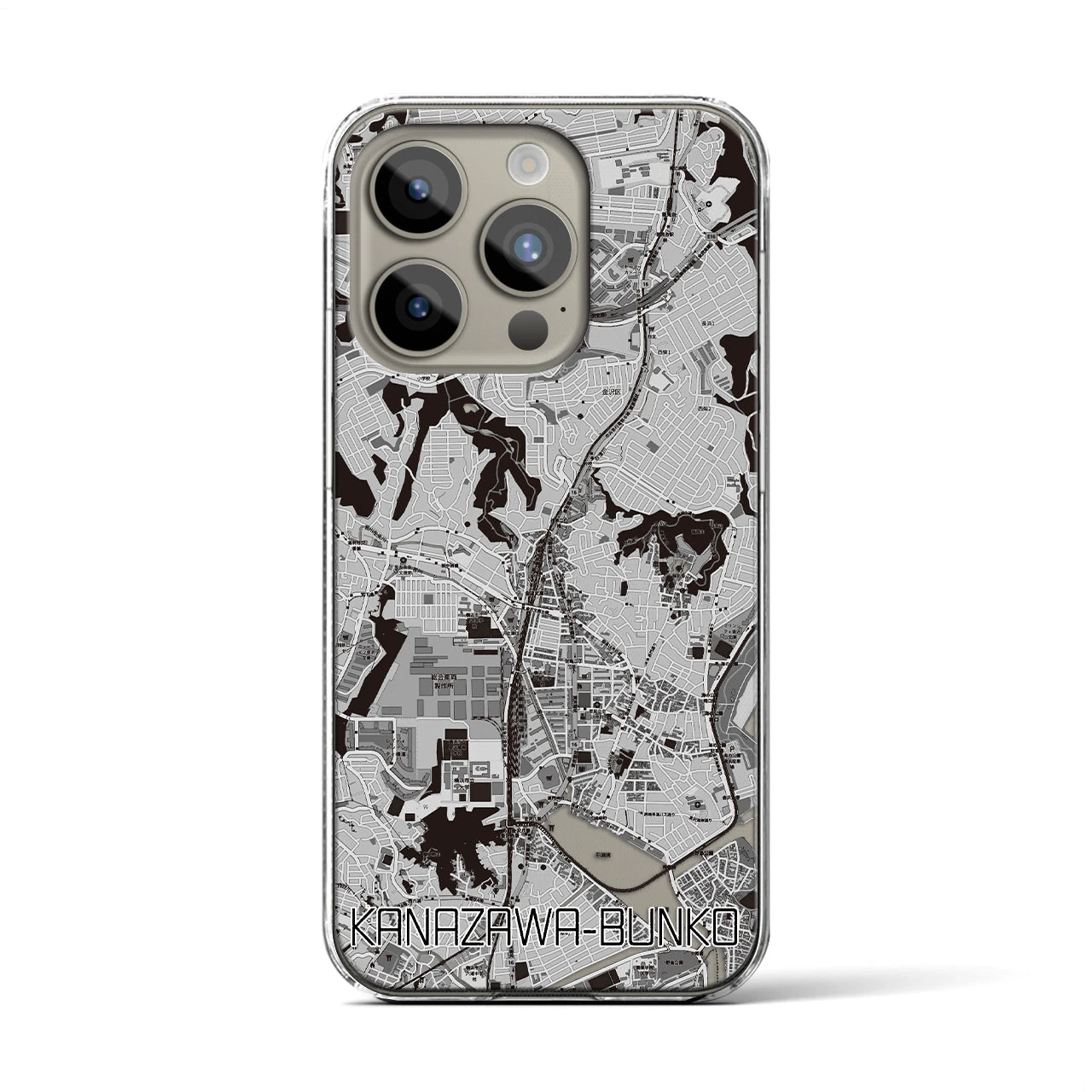 【金沢文庫(神奈川県)】地図柄iPhoneケース(クリアタイプ)