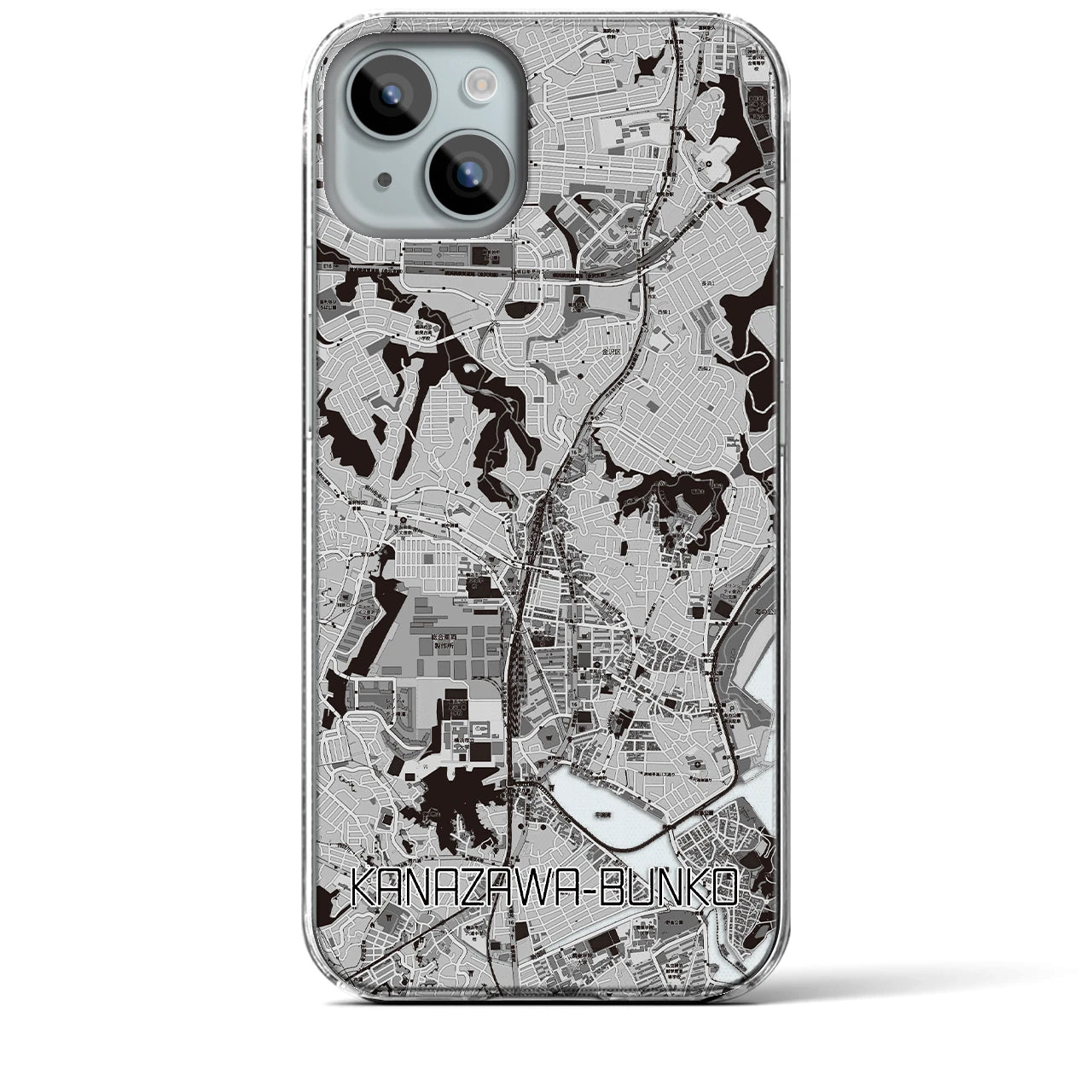 【金沢文庫(神奈川県)】地図柄iPhoneケース(クリアタイプ)
