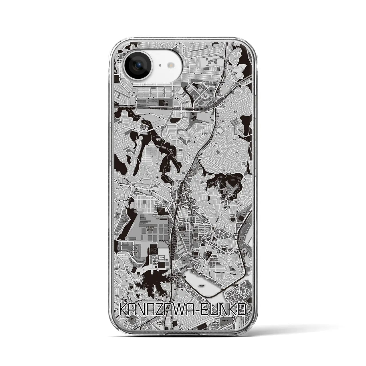 【金沢文庫(神奈川県)】地図柄iPhoneケース(クリアタイプ)