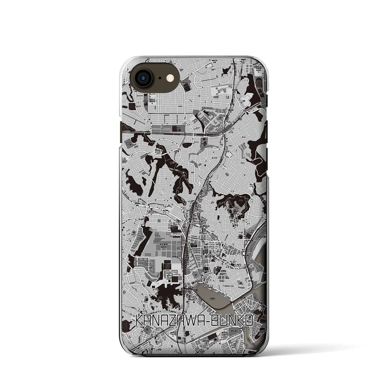 【金沢文庫(神奈川県)】地図柄iPhoneケース(クリアタイプ)
