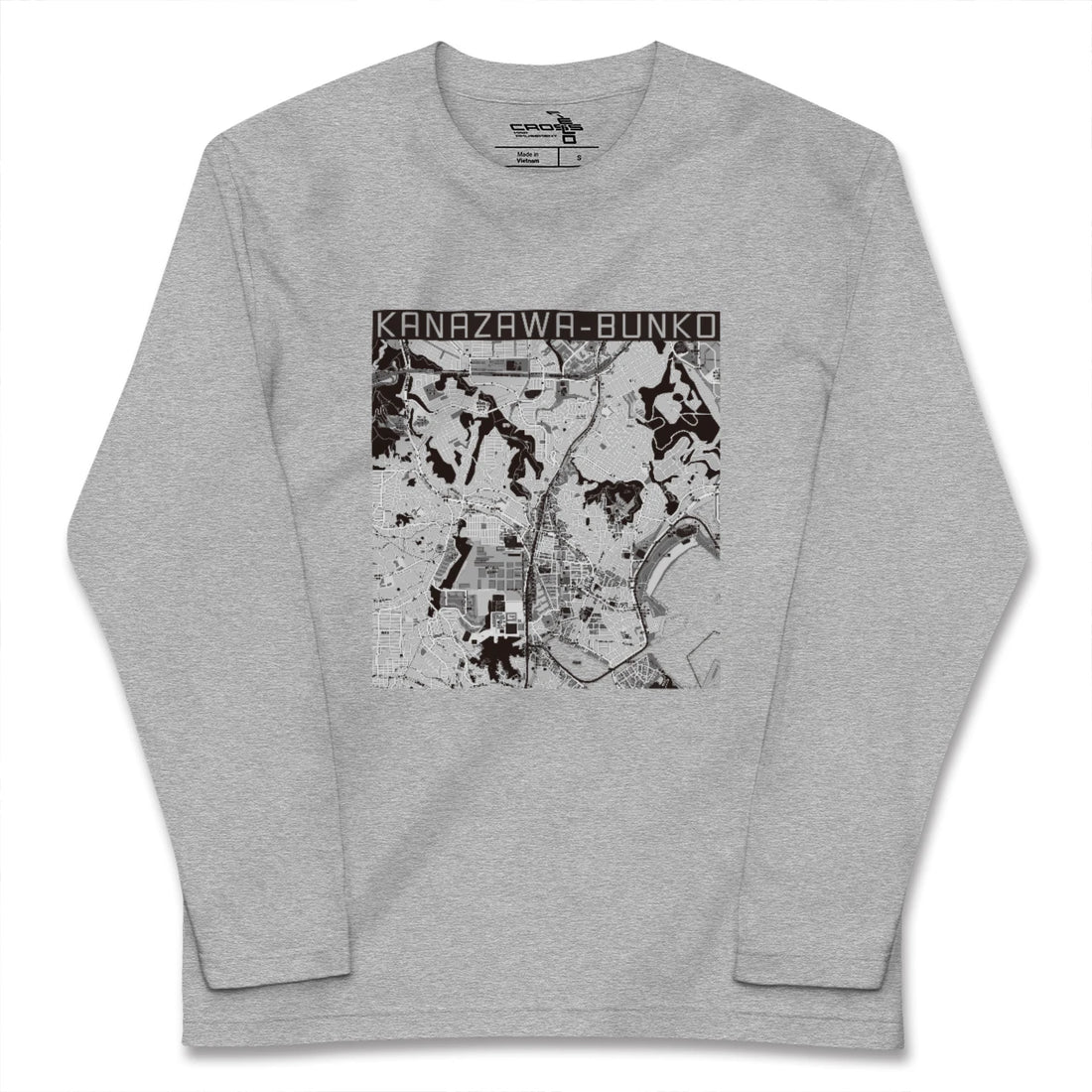 【金沢文庫(神奈川県)】地図柄ロングスリーブTシャツ