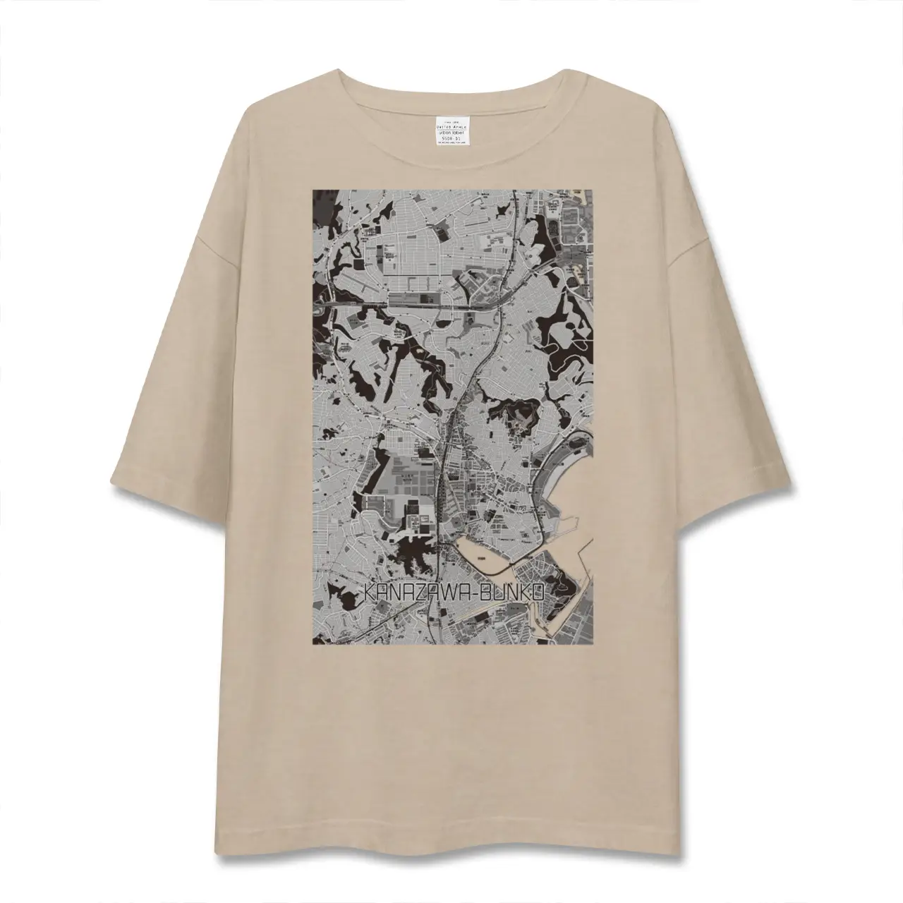【金沢文庫(神奈川県)】地図柄ビッグシルエットTシャツ