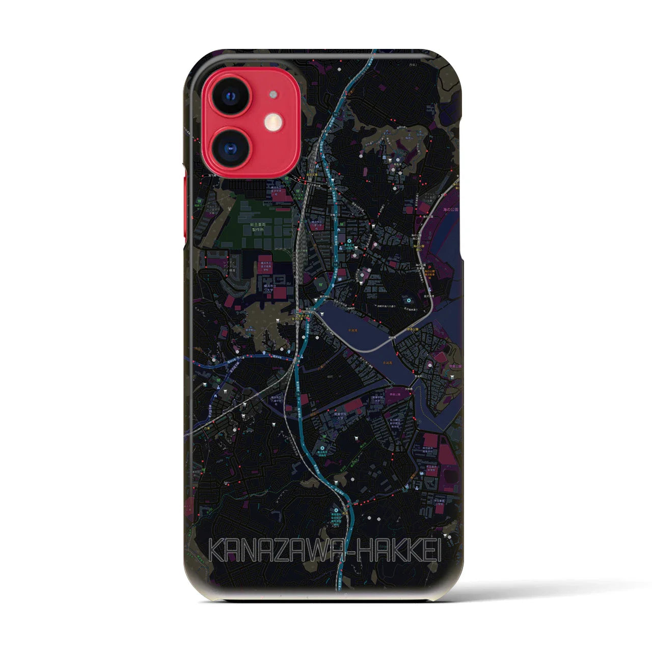 【金沢八景(神奈川県)】地図柄iPhoneケース(バックカバータイプ)