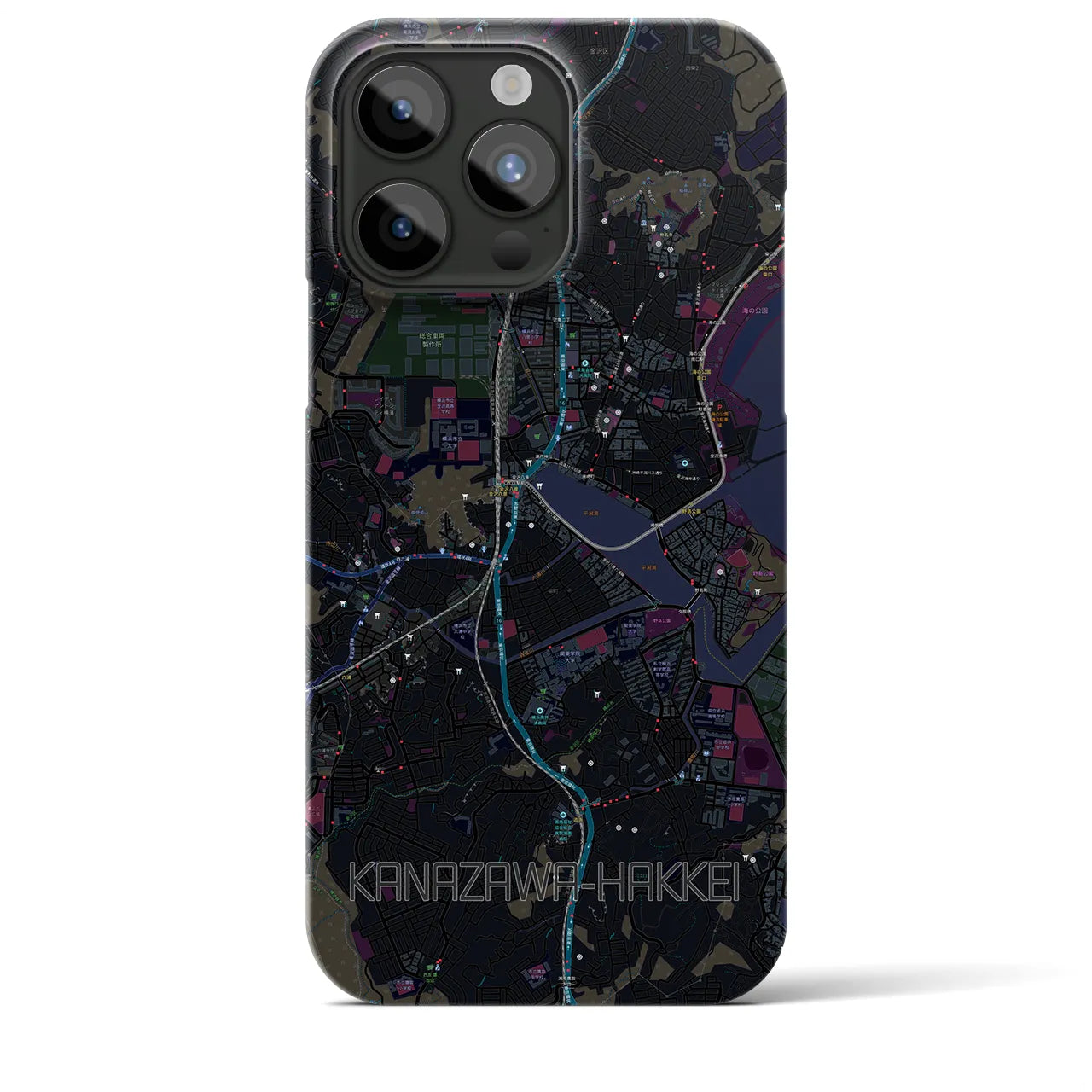 【金沢八景(神奈川県)】地図柄iPhoneケース(バックカバータイプ)