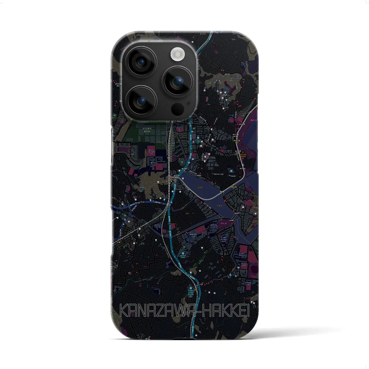 【金沢八景(神奈川県)】地図柄iPhoneケース(バックカバータイプ)