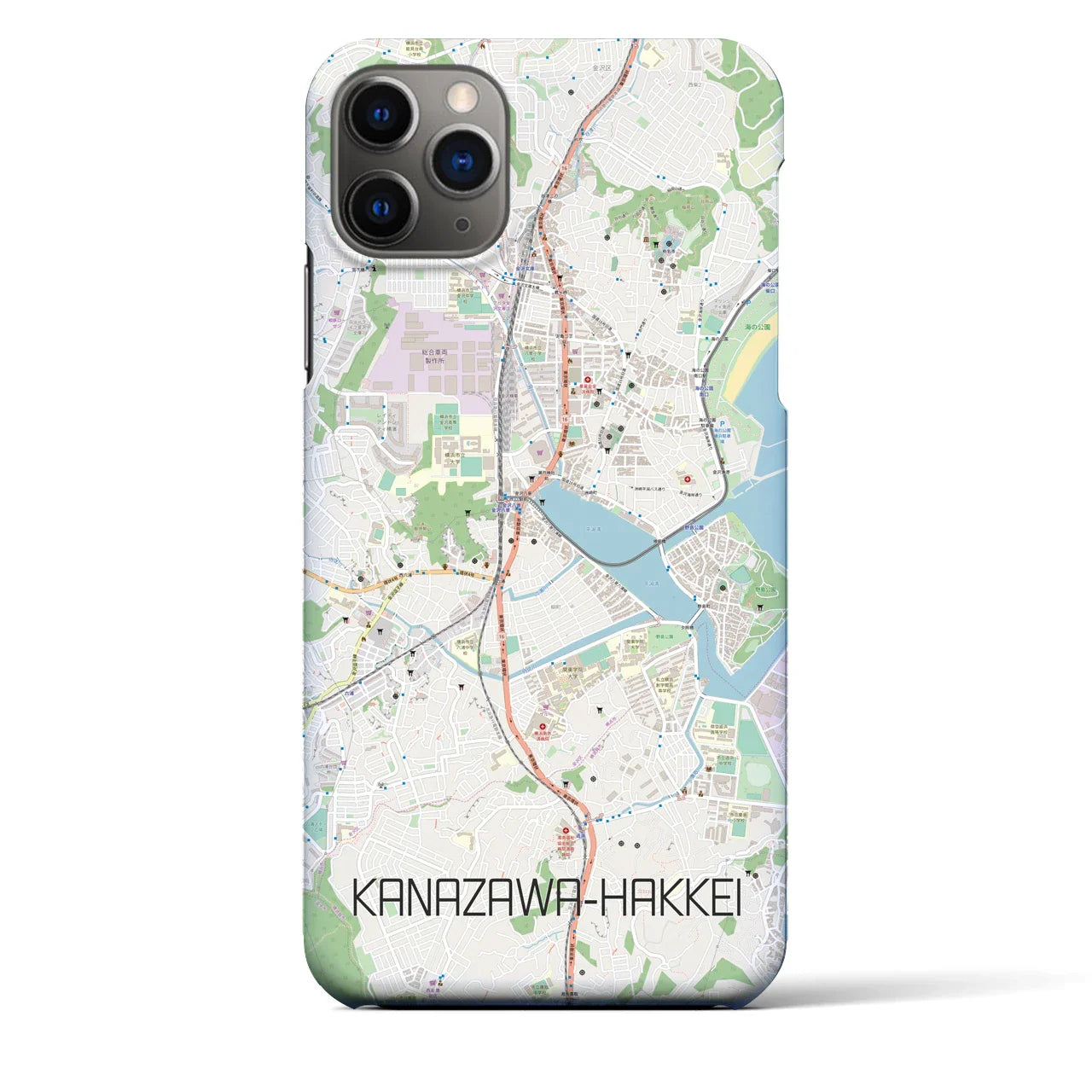 【金沢八景(神奈川県)】地図柄iPhoneケース(バックカバータイプ)