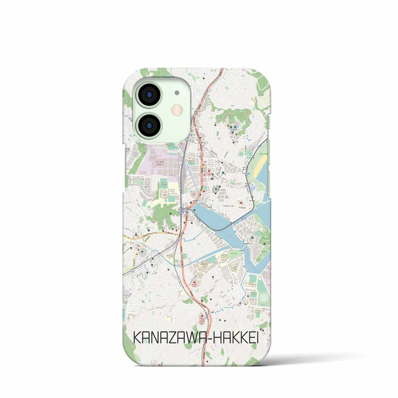 【金沢八景(神奈川県)】地図柄iPhoneケース(バックカバータイプ)