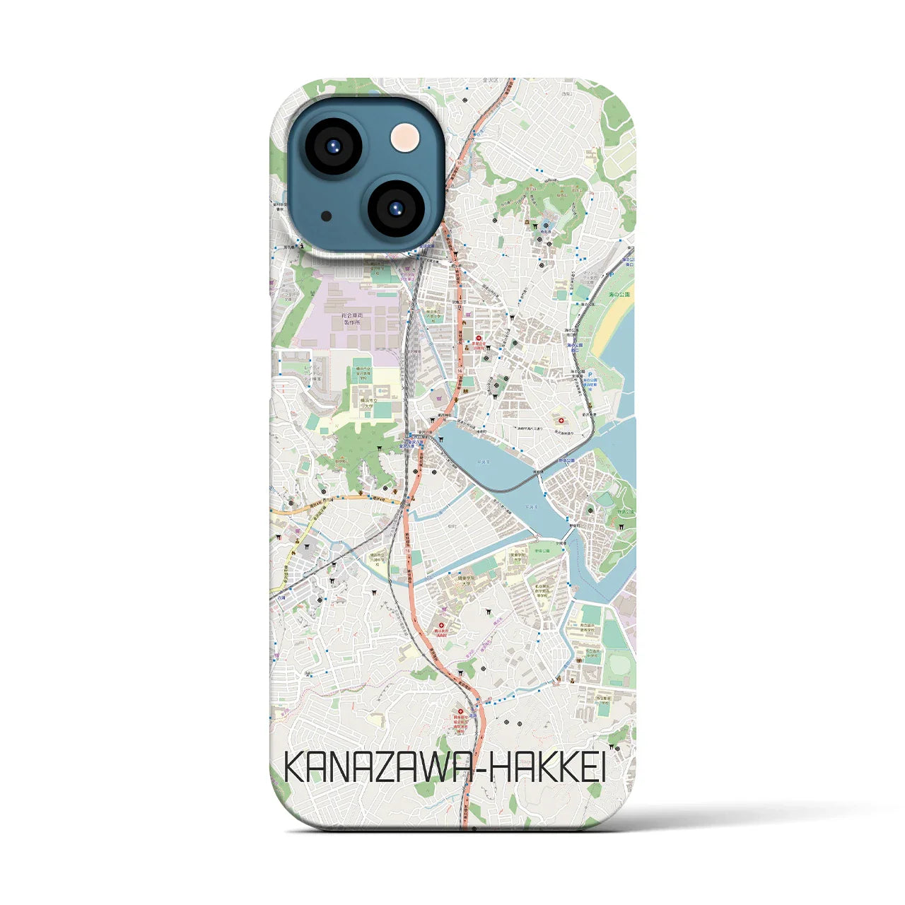 【金沢八景(神奈川県)】地図柄iPhoneケース(バックカバータイプ)