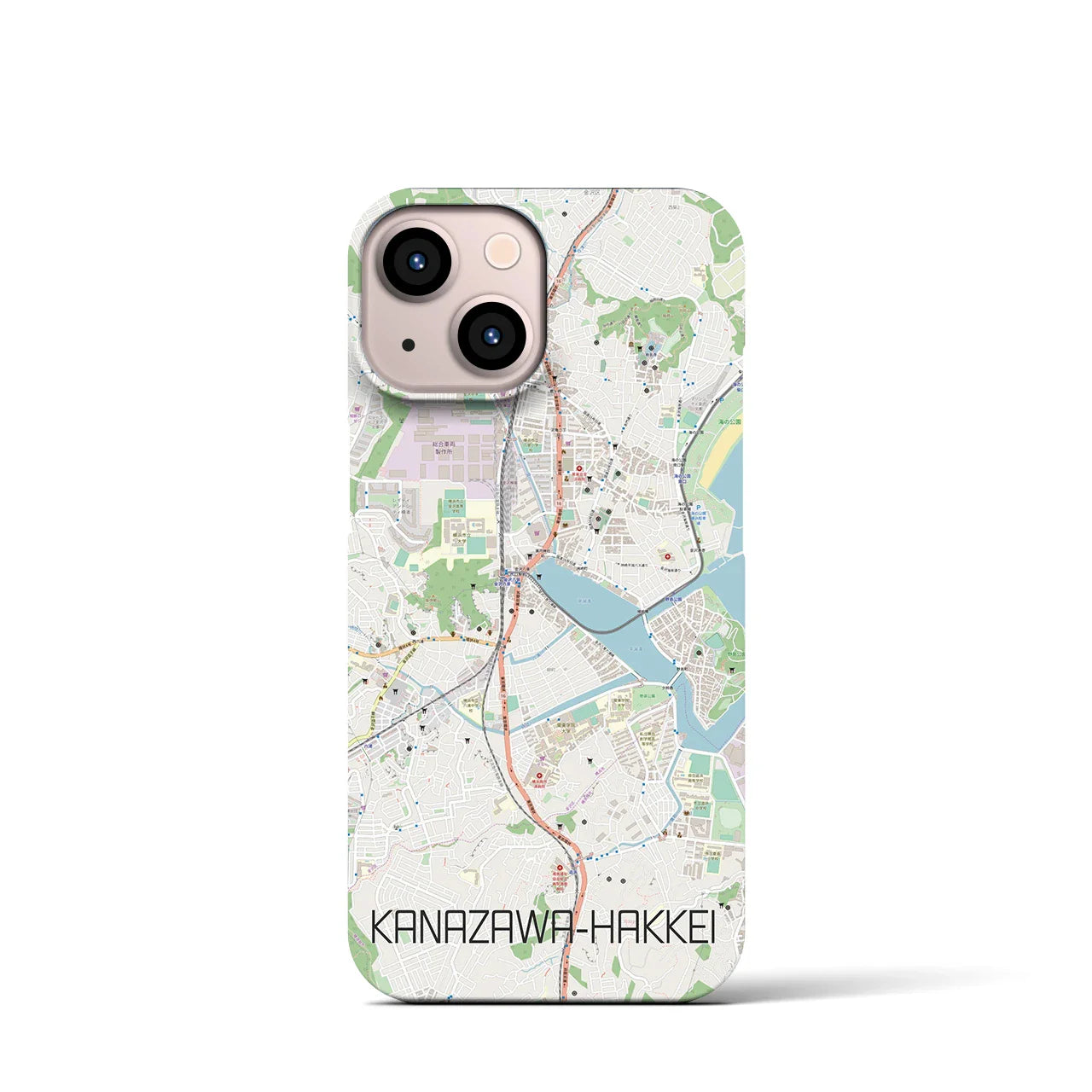 【金沢八景(神奈川県)】地図柄iPhoneケース(バックカバータイプ)