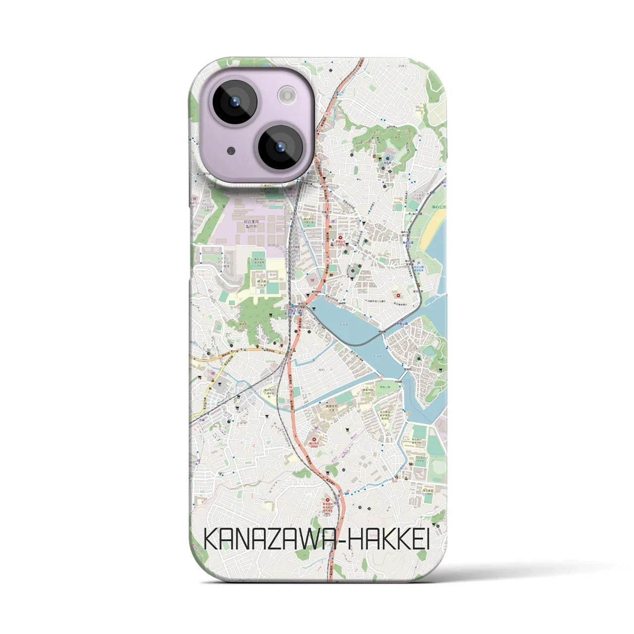 【金沢八景(神奈川県)】地図柄iPhoneケース(バックカバータイプ)