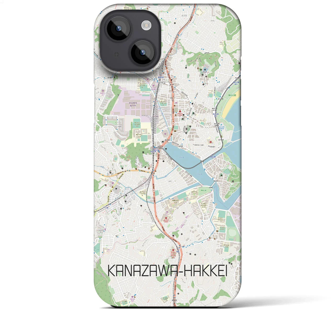【金沢八景(神奈川県)】地図柄iPhoneケース(バックカバータイプ)
