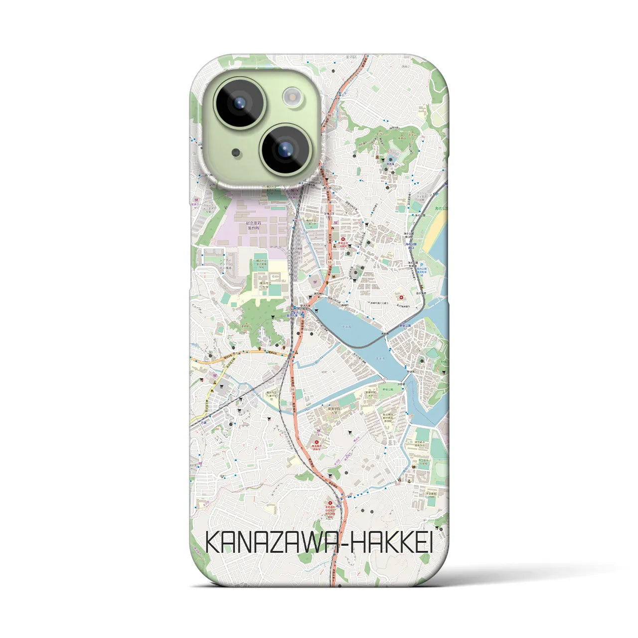 【金沢八景(神奈川県)】地図柄iPhoneケース(バックカバータイプ)