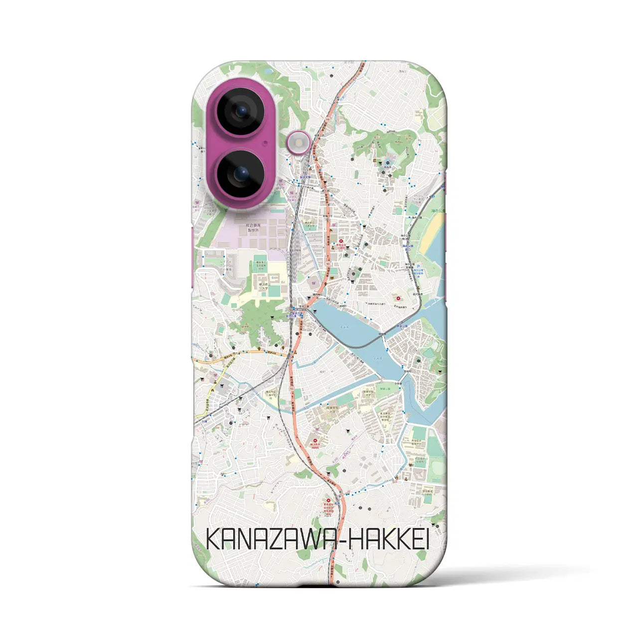 【金沢八景(神奈川県)】地図柄iPhoneケース(バックカバータイプ)