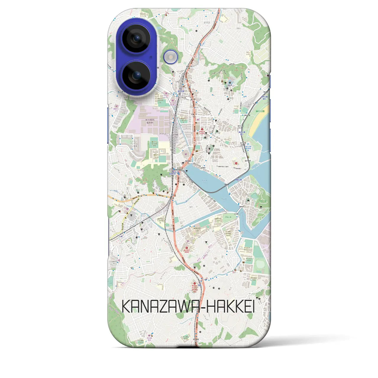 【金沢八景(神奈川県)】地図柄iPhoneケース(バックカバータイプ)ナチュラル・iPhone 16 Pro Max 用