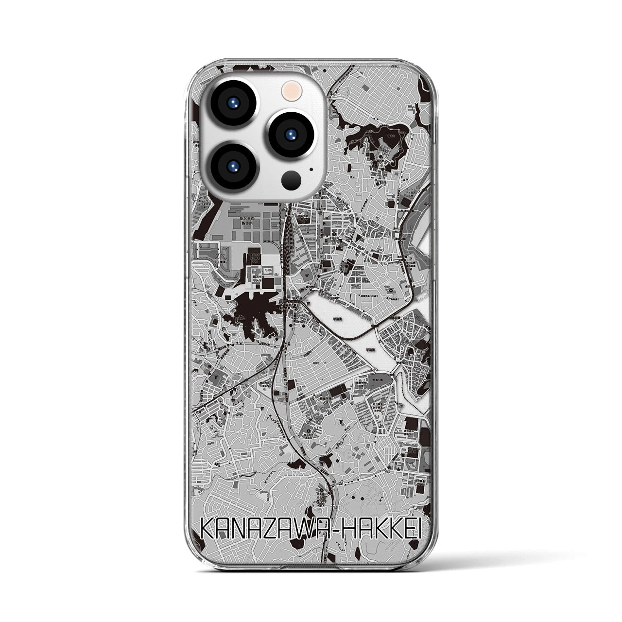 【金沢八景(神奈川県)】地図柄iPhoneケース(クリアタイプ)