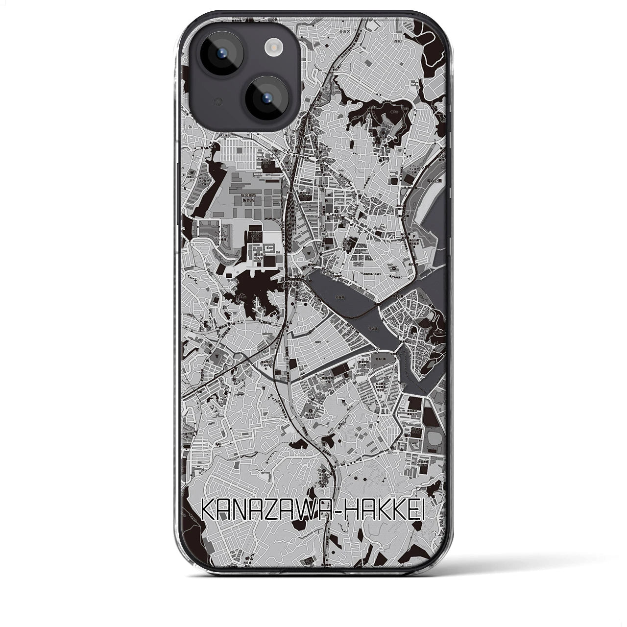 【金沢八景(神奈川県)】地図柄iPhoneケース(クリアタイプ)